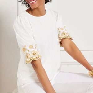 Talbots embroidered tee